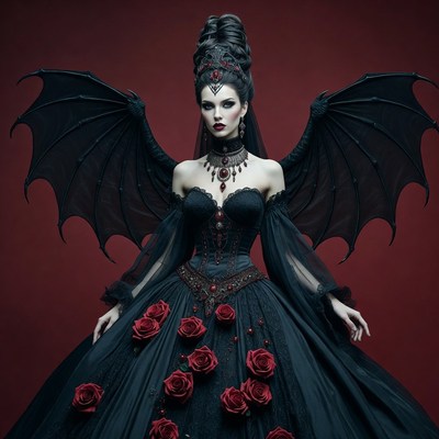 Vampire Woman with Bat Wings