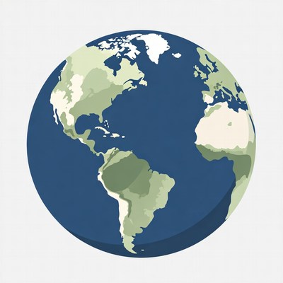 Illustrated Earth Globe