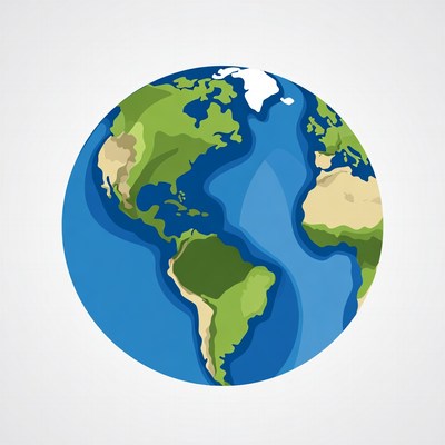 Illustrated Earth Globe