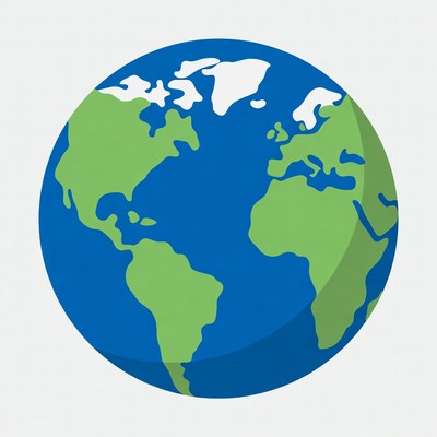 Colorful Earth Globe Illustration