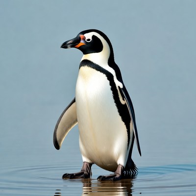 Gentoo Penguin Standing in Water