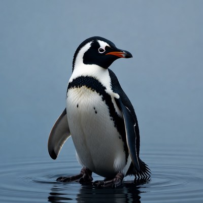 Gentoo Penguin Standing in Water