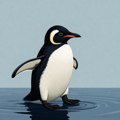 Gentoo Penguin Standing in Water
