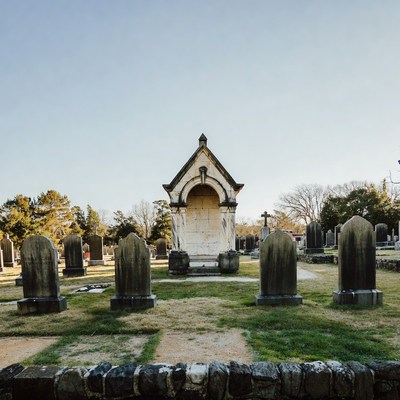 Ornate Mausoleum in Cemetery