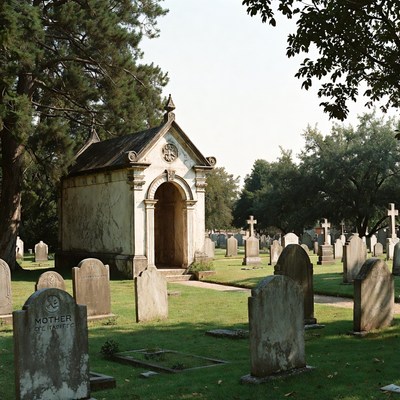 Small Mausoleum in Cemetery
