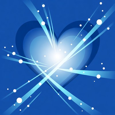 Glowing Blue Heart Illustration