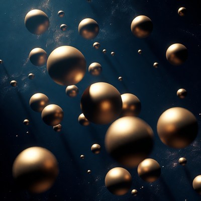 Floating Golden Spheres in Dark Space