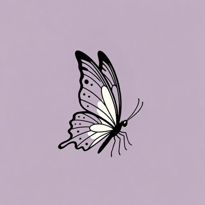 Purple butterfly illustration