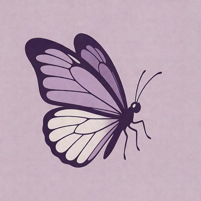 Purple butterfly illustration