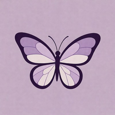 Purple butterfly illustration