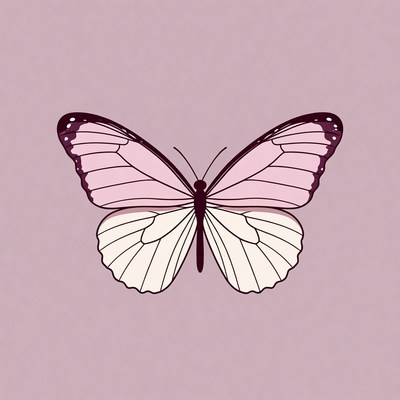 Pink butterfly illustration