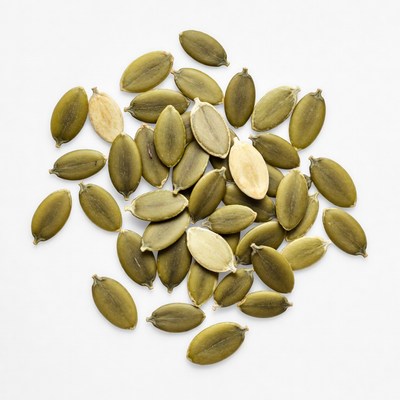 Pumpkin Seeds on White Background