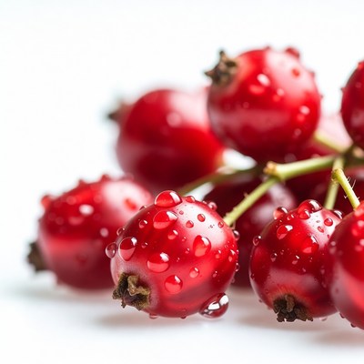 Red Berries with Water Droplets