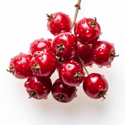 Red Berries with Water Droplets