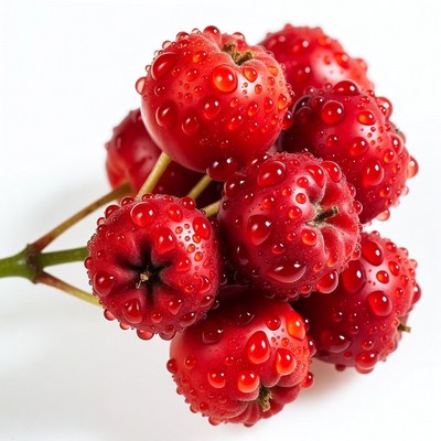 Red Berries with Water Droplets