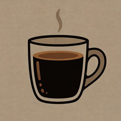 Steaming Hot Coffee Cup Illustration