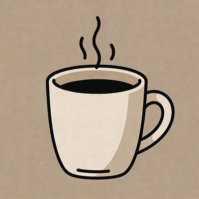 Steaming Coffee Cup Illustration