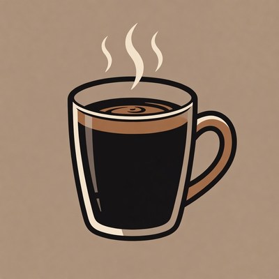 Steaming Hot Coffee Cup