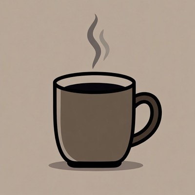 Steaming Hot Coffee Cup