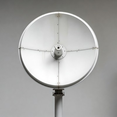 White Satellite Dish Antenna