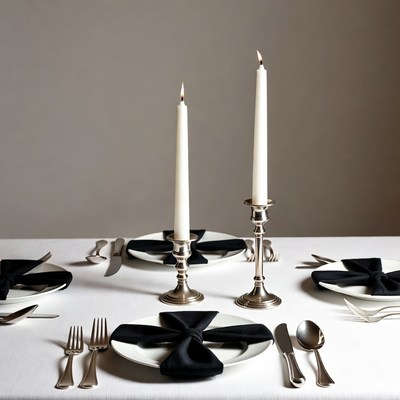 Elegant Table Set with Candelabras