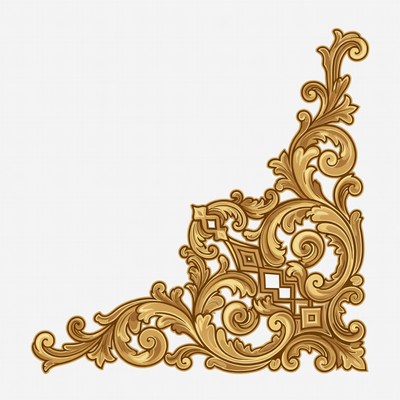 Gold ornate corner design