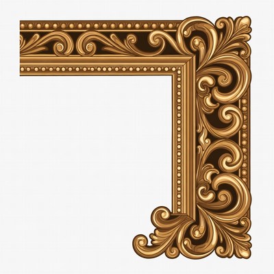 Ornate Golden Picture Frame Corner