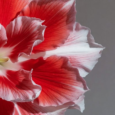 Red Amaryllis Flower Closeup