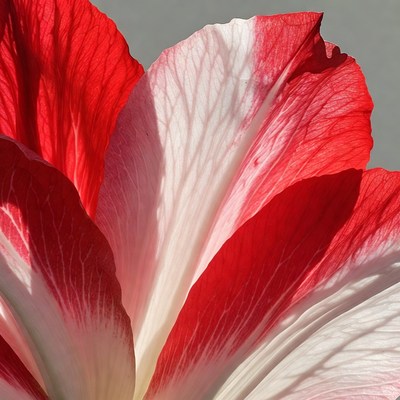Red and White Hibiscus Flower
