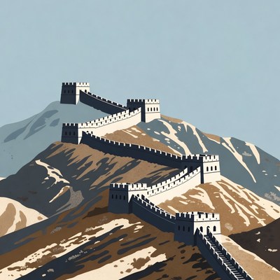 Great Wall of China illustration
