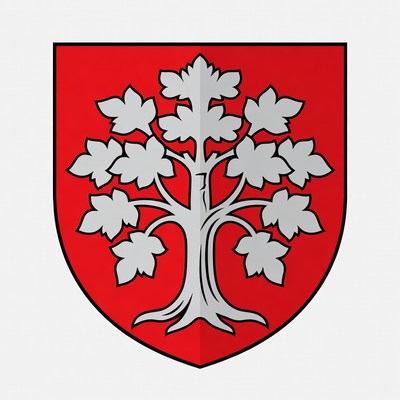 Red Shield with Silver Maple Tree