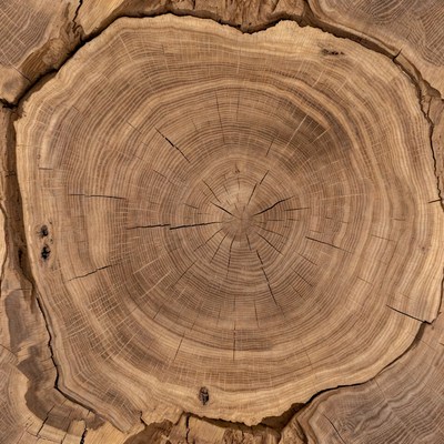 Tree stump cross section
