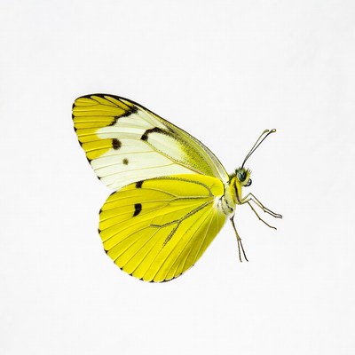 Yellow Butterfly with Black Spots