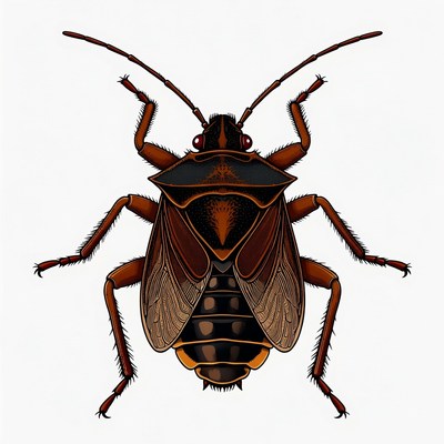 Brown Stink Bug Illustration
