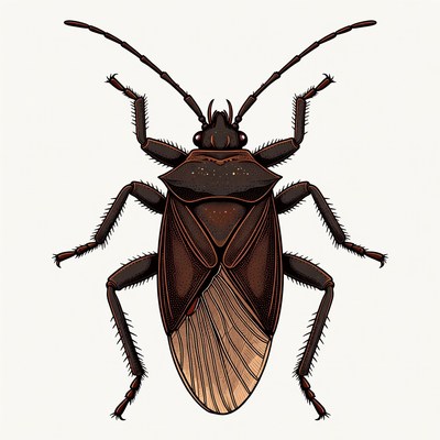 Brown Stink Bug Illustration