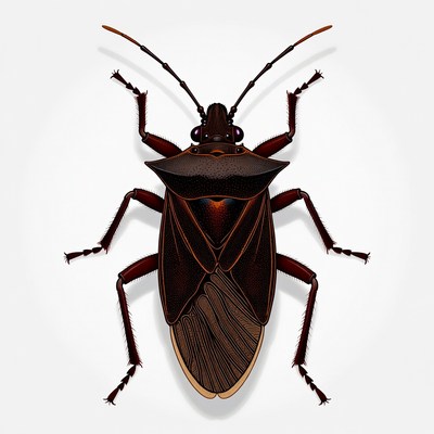 Brown Stink Bug Illustration