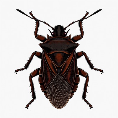 Brown Stink Bug Illustration
