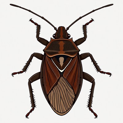 Brown Stink Bug Illustration