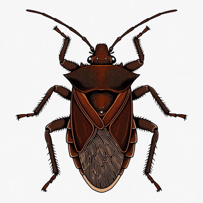 Brown Stink Bug Illustration