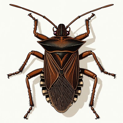 Brown Stink Bug Illustration