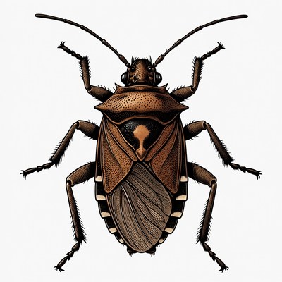 Brown Stink Bug Illustration