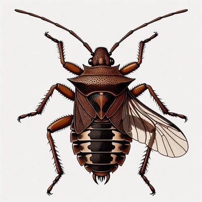 Brown Stink Bug Illustration