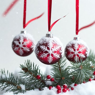 Snowflake Christmas Ornaments Hanging