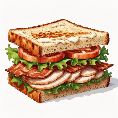 BLT Sandwich Illustration