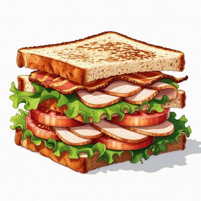 BLT Sandwich Illustration