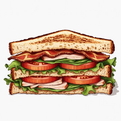 BLT Sandwich Illustration