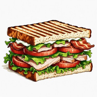 BLT Sandwich Illustration