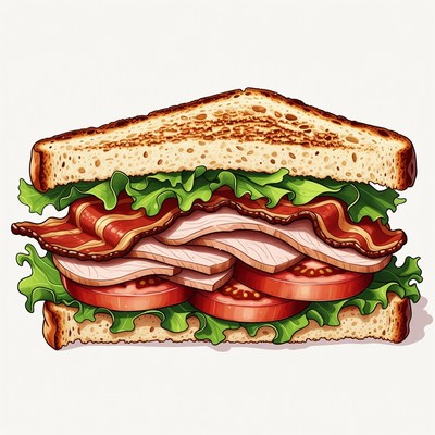 BLT Sandwich Illustration