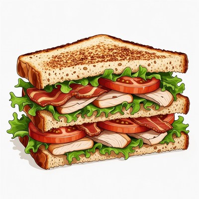 BLT Sandwich Illustration