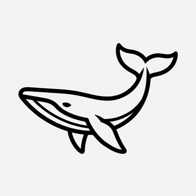 Humpback Whale Line Art